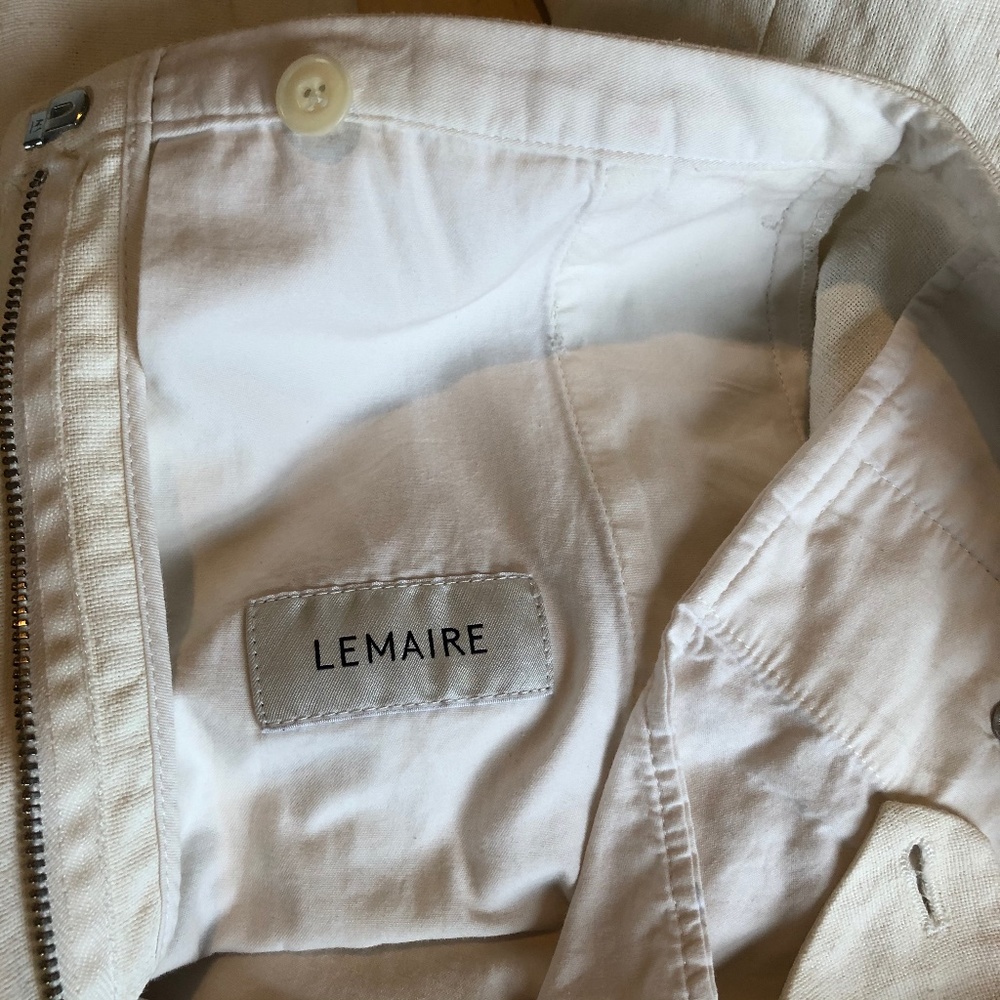 Lemaire Wide legged cropped coated linen pant - Picture 14 of 15